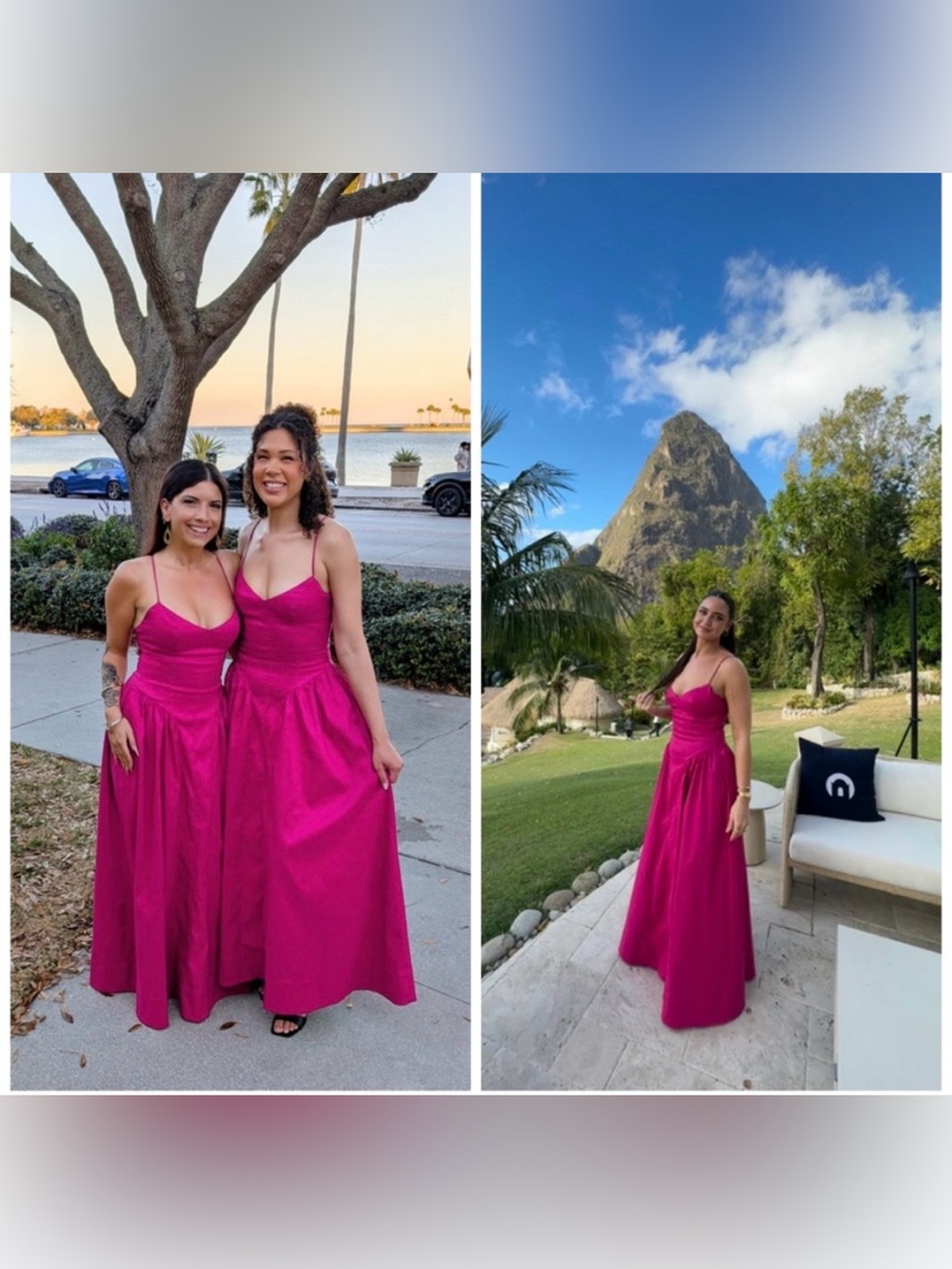 Hansen & Gretel Bellini Taffeta Gown Maxi Pink Large